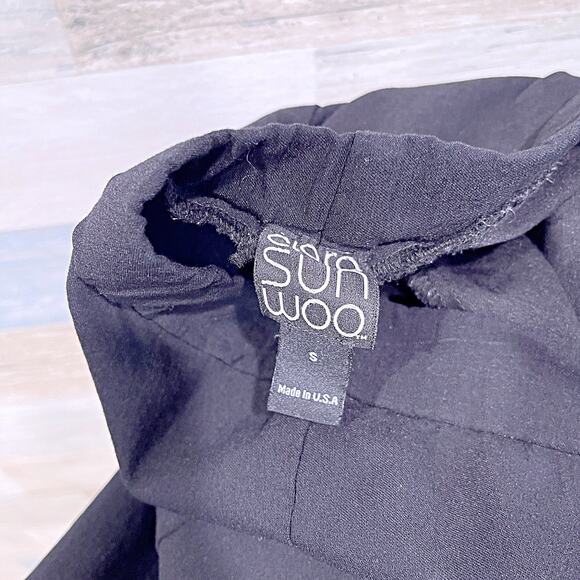 Clara Sun Woo Pull On Capri Pants Black Mid Rise Stretch Office Womens Small - Picture 5 of 5